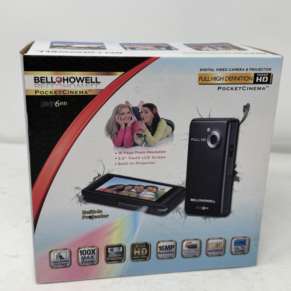 Bell Howell Retro Digital Camera with Built-In Projector DVP6HD
